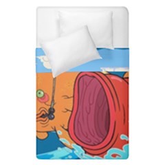 Adventure Time Fish Landscape Duvet Cover Double Side (single Size)