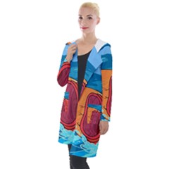 Adventure Time Fish Landscape Hooded Pocket Cardigan