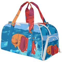 Adventure Time Fish Landscape Burner Gym Duffel Bag by Sarkoni