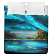 Artistic Fantasy Psychedelic Duvet Cover Double Side (queen Size) by Sarkoni