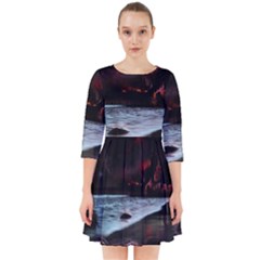 Artistic Creepy Dark Evil Fantasy Halloween Horror Psychedelic Scary Spooky Smock Dress