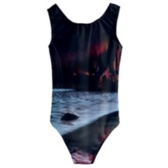 Artistic Creepy Dark Evil Fantasy Halloween Horror Psychedelic Scary Spooky Kids  Cut-out Back One Piece Swimsuit