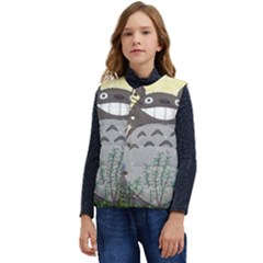 Illustration Anime Cartoon My Neighbor Totoro Kid s Button Up Puffer Vest	 by Sarkoni