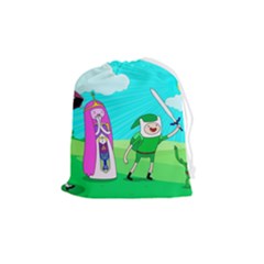 Adventure Time The Legend Of Zelda Parody Drawstring Pouch (medium)