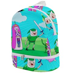 Adventure Time The Legend Of Zelda Parody Zip Bottom Backpack