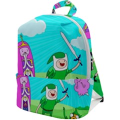 Adventure Time The Legend Of Zelda Parody Zip Up Backpack by Sarkoni