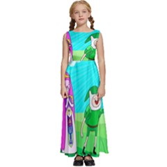 Adventure Time The Legend Of Zelda Parody Kids  Satin Sleeveless Maxi Dress