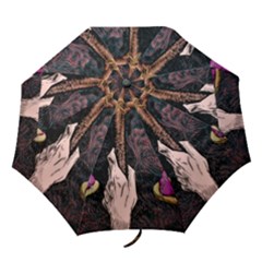 Jujutsu Kaisen Heart Design Heart Psychedelic Anime Hands Folding Umbrellas by Sarkoni