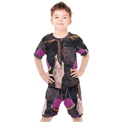 Jujutsu Kaisen Heart Design Heart Psychedelic Anime Hands Kids  T-shirt And Shorts Set by Sarkoni