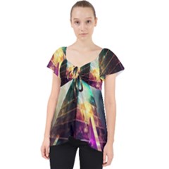 Tropical Forest Jungle Ar Colorful Midjourney Spectrum Trippy Psychedelic Nature Trees Pyramid Lace Front Dolly Top