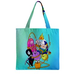 Adventure Time Cartoon Zipper Grocery Tote Bag