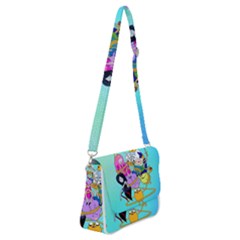 Adventure Time Cartoon Shoulder Bag with Back Zipper