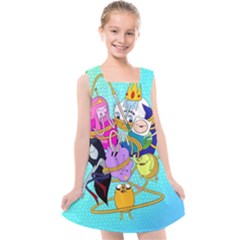 Adventure Time Cartoon Kids  Cross Back Dress