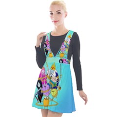 Adventure Time Cartoon Plunge Pinafore Velour Dress