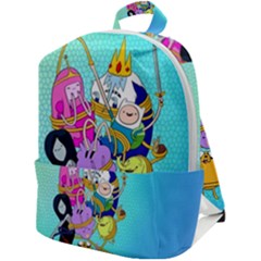 Adventure Time Cartoon Zip Up Backpack