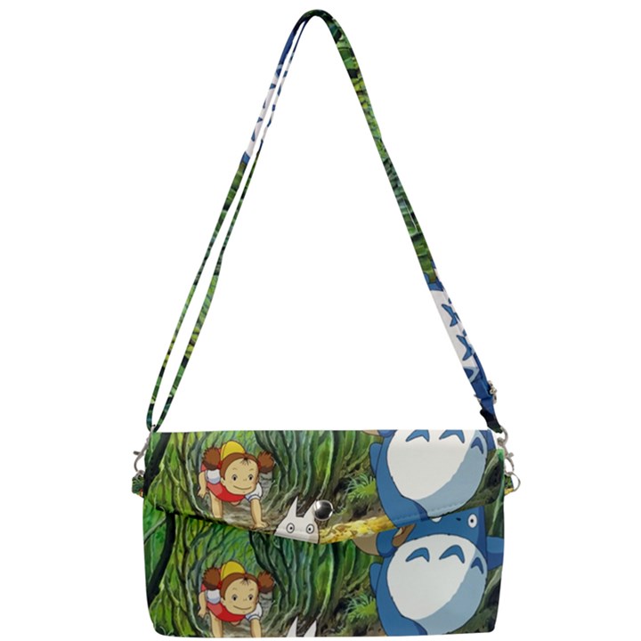 Anime My Neighbor Totoro Jungle Removable Strap Clutch Bag