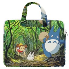 Anime My Neighbor Totoro Jungle Macbook Pro 16  Double Pocket Laptop Bag  by Sarkoni