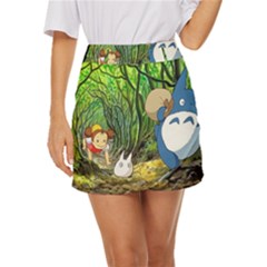 Anime My Neighbor Totoro Jungle Mini Front Wrap Skirt by Sarkoni