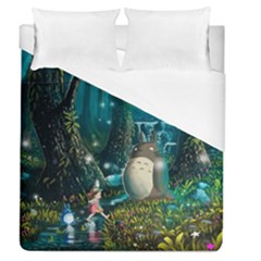 Anime My Neighbor Totoro Jungle Natural Duvet Cover (queen Size)