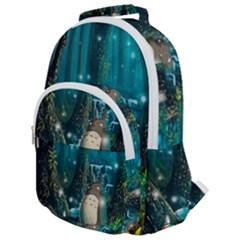 Anime My Neighbor Totoro Jungle Natural Rounded Multi Pocket Backpack