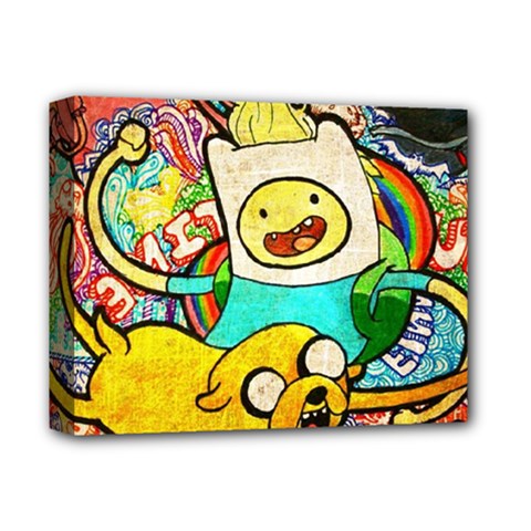 Painting Illustration Adventure Time Psychedelic Art Deluxe Canvas 14  X 11  (stretched)