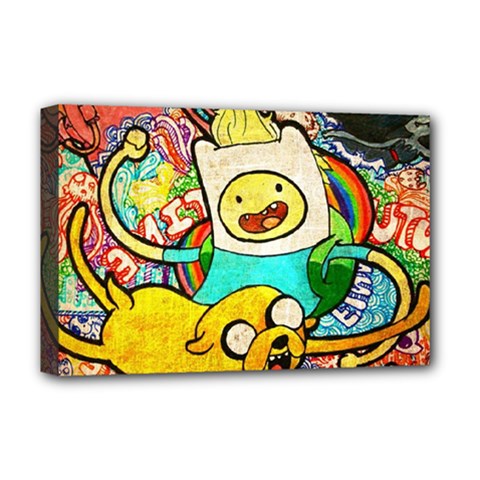 Painting Illustration Adventure Time Psychedelic Art Deluxe Canvas 18  X 12  (stretched)