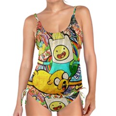 Painting Illustration Adventure Time Psychedelic Art Tankini Set by Sarkoni