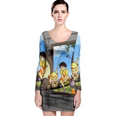 My Neighbor Totoro Long Sleeve Bodycon Dress