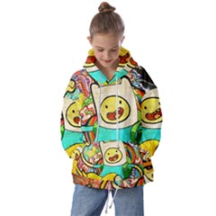 Painting Illustration Adventure Time Psychedelic Art Kids  Oversized Hoodie by Sarkoni