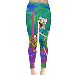 Jake And Finn Adventure Time Landscape Forest Saturation Inside Out Leggings