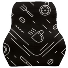 Coffee Background Car Seat Back Cushion 