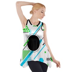 Geometric Shapes Background Side Drop Tank Tunic by Bedest