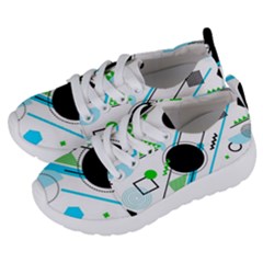 Geometric Shapes Background Kids  Lightweight Sports Shoes by Bedest
