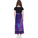 Egyptian Pyramids Night Landscape Cartoon Kids  Flared Maxi Skirt View2