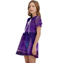 Egyptian Pyramids Night Landscape Cartoon Kids  Sweet Collar Dress View3