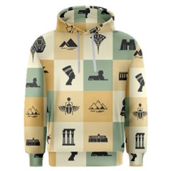 Egyptian Flat Style Icons Men s Overhead Hoodie by Bedest