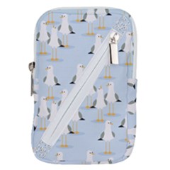 Cute Seagulls Seamless Pattern Light Blue Background Belt Pouch Bag (small) by Bedest