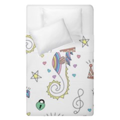 Seamless Pattern Cute Unicorn Cartoon Hand Drawn Duvet Cover Double Side (single Size) by Bedest