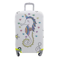 Seamless Pattern Cute Unicorn Cartoon Hand Drawn Luggage Cover (small)