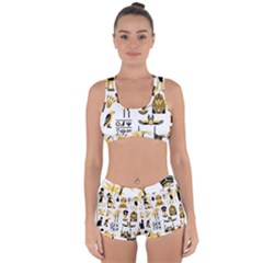 Egypt Symbols Decorative Icons Set Racerback Boyleg Bikini Set by Bedest