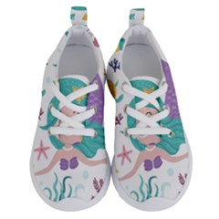 Set Cute Mermaid Seaweeds Marine In Habitants Running Shoes by Bedest