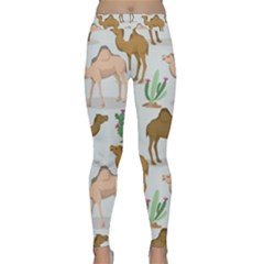 Camels Cactus Desert Pattern Classic Yoga Leggings