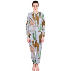 Camels Cactus Desert Pattern OnePiece Jumpsuit (Ladies)