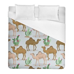 Camels Cactus Desert Pattern Duvet Cover (Full/ Double Size)