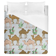 Camels Cactus Desert Pattern Duvet Cover (Queen Size)