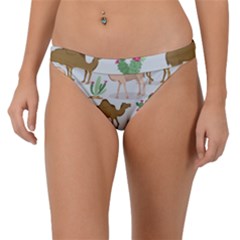 Camels Cactus Desert Pattern Band Bikini Bottoms