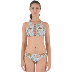 Camels Cactus Desert Pattern Perfectly Cut Out Bikini Set