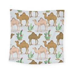 Camels Cactus Desert Pattern Square Tapestry (Small)