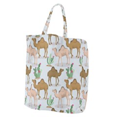 Camels Cactus Desert Pattern Giant Grocery Tote