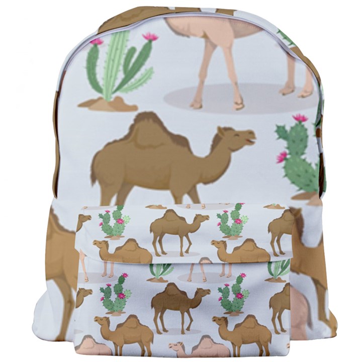 Camels Cactus Desert Pattern Giant Full Print Backpack